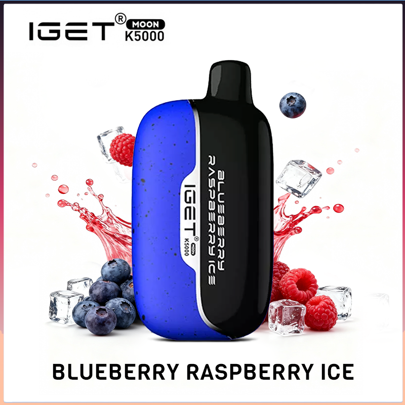 IGET MOON Blueberry Raspberry Ice 5000 Puffs - IGET Bar Vape/Disposable ...